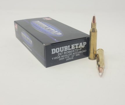 DoubleTap 257 Roberts +P Ammunition 257R110A 110 Grain Accubond Ballistic Tip 20 Rounds