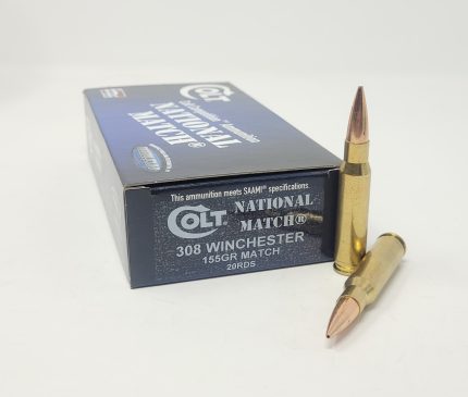 Doubletap 308 Win Ammunition 308W155CT 155 Grain Colt National Match Hollow Point 20 Rounds