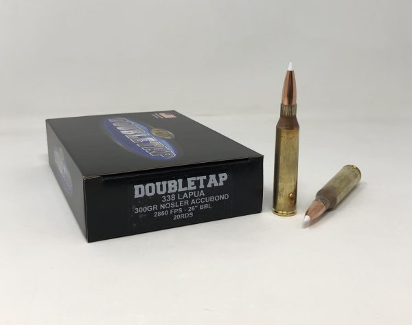 Double Tap 338 Lapua Ammunition 338L300A 300 Grain Nosler Accubond 20 Rounds