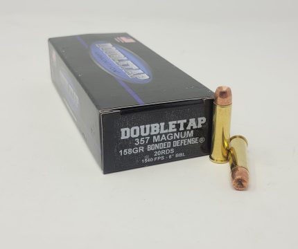 DoubleTap 357 Mag Ammunition 357M158BD20 158 Grain Bonded Defense Jacketed Hollow Point 20 Rounds