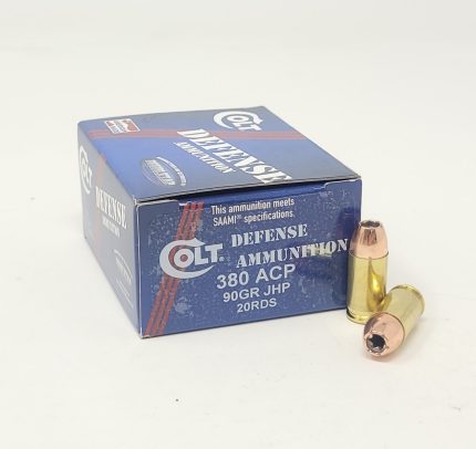 DoubleTap 380 Auto Ammunition Colt Defense 380A90CT 90 Grain Jacketed Hollow Pont 20 Rounds