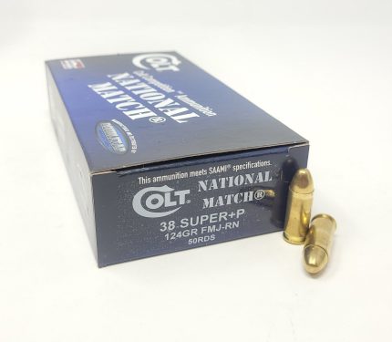 DoubleTap 38 Super Colt National Match Ammunition 38SU124FMJCT 124 Grain Full Metal Jacket 50 Rounds