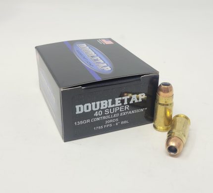 Doubletap 40 Super Ammunition 40S135CE 135 Grain Controlled Expansion Jacketed Hollow Point 20 Rounds