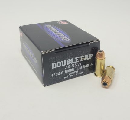 Double Tap 40 S&W Ammunition 40180BD 180 Grain Bonded Defense Hollow Point 20 Rounds