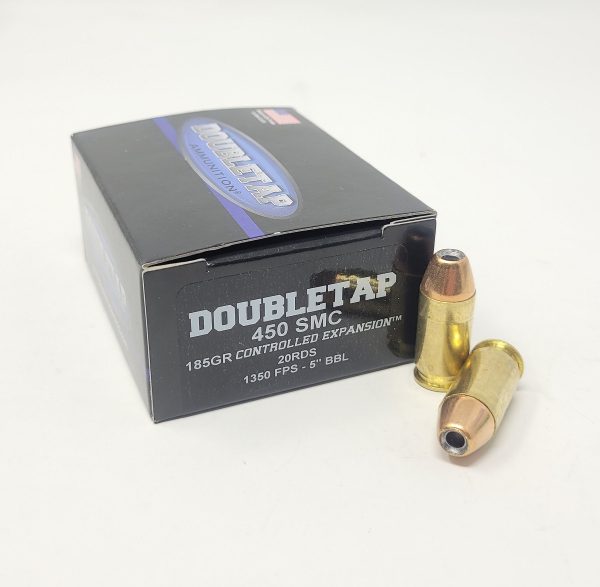 Doubetap 450 SMC Ammunition 450S185CE 185 Grain Controlled Expansion Jacketed Hollow Point 20 Rounds