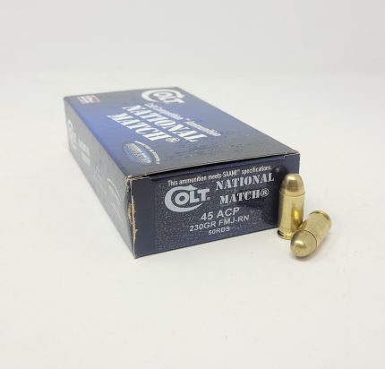 DoubleTap 45 ACP Ammunition Colt Competition 45A230FMJCT 230 Grain Full Metal Jacket 50 Rounds