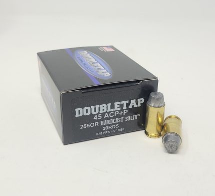 Doubletap 45 ACP Ammunition 45A255HC20 255 Grain Hard Cast Solid Semi-Wadcutter 20 Rounds