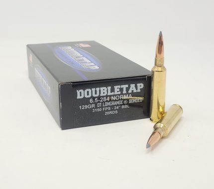 DoubleTap 6.5-284 Norma Ammunition LongRange DT65284N129LRB20 129 Grain Bonded Ballistic Tip 20 Rounds