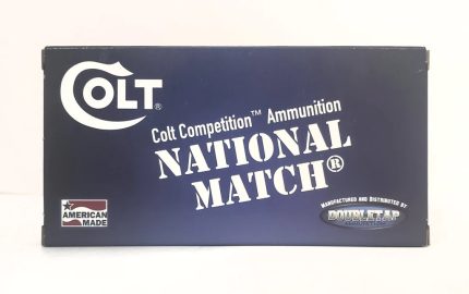 DoubleTap 9mm Ammunition Colt National Match 9MM147FMJCT 147 Grain Full Metal Jacket 50 Rounds