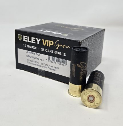 Eley 12 Gauge Ammunition VIP Game E22828000VG 2-1/2" #5 Shot 1oz 1356fps 25 Rounds