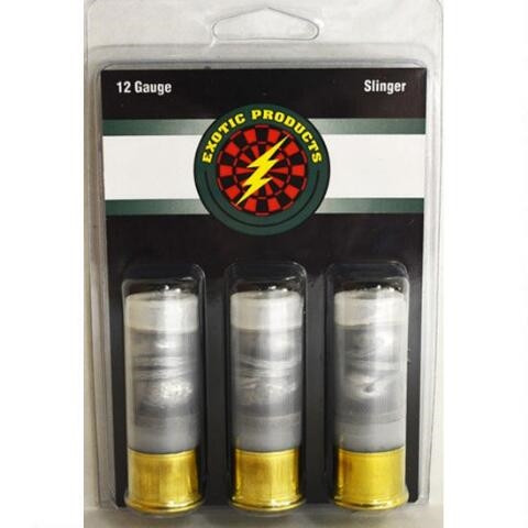 Exotic 12 Gauge Ammunition Slinger 2-3/4" 2 Slugs Connected with Braided Wire 3 rounds
