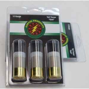 Exotic 12 Gauge Ammunition Shorty 00504 1-3/4" Tail Tracer Gold Flare 3 rounds