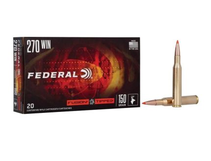 Federal 270 Win Ammunition Fusion Tipped F270TFS2 150 Grain Polymer Tipped Bonded 20 Rounds