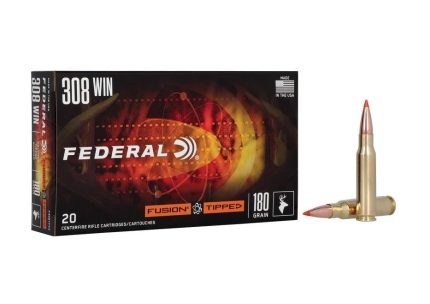 Federal 308 Win Ammunition Fusion Tipped F308TFS3 180 Grain Polymer Tipped Bonded 20 Rounds