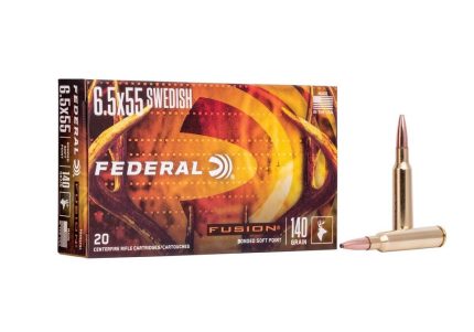 Federal 6.5x55 Swedish Ammunition Fusion F6555FS1 140 Grain Bonded Soft Point 20 Rounds