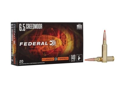 Federal 6.5mm Creedmoor Ammunition Fusion Tipped F65CRDTFS1 140 Grain Polymer Tipped Bonded 20 Rounds