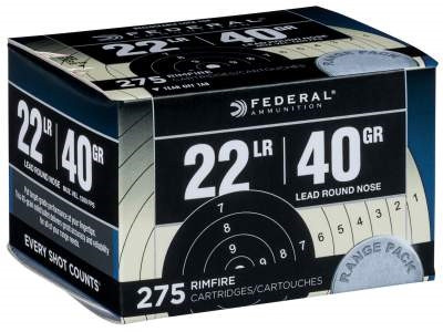 Federal 22LR Ammunition Range Pack F729 40 Grain CASE 2,750 rounds
