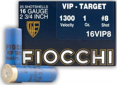 Fiocchi 16 Gauge Ammunition FI16VIP8 2-3/4" 1300FPS 1oz #8 CASE 250 rounds