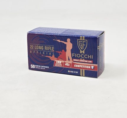 Fiocchi 22 LR Ammunition Competition FI22SM320FM 40 Grain Lead Round Nose 50 Rounds