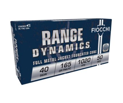 Fiocchi Shooting Dynamics 40 S&W Ammo 165 Grain Full Metal Jacket Truncated Cone 40SWFCMJCASE 1000 Rounds