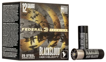 Federal 12 Gauge Ammunition Black Cloud Waterfowl PWBX1342 #2 Steel Shot 3-1/2" 1-1/2oz 1500fps 25 Rounds