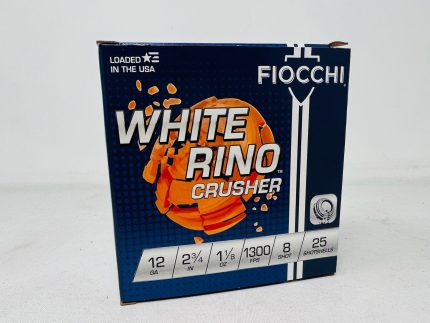 Fiocchi 12 Gauge Ammunition White Rhino Crusher FI12WRCRS8CASE #8 Shot 2-3/4" 1-1/8oz 1300fps CASE 250 Rounds