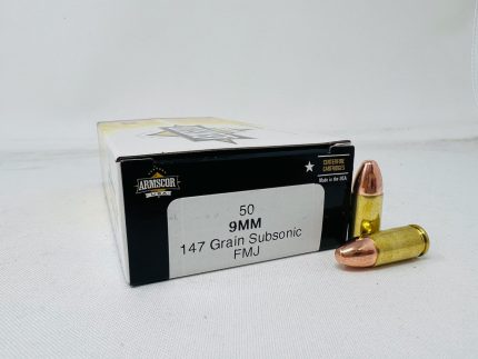 Armscor 9mm Ammunition ARMFAC95N 147 Grain Subsonic Full Metal Jacket 50 Rounds