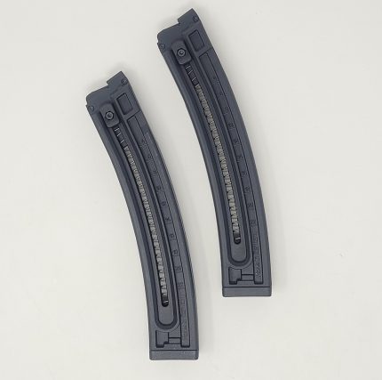 German Sport 22 LR Magazine Fits GSG-16 GERMGSG16TP22 22 Rounder Twin Pack Black