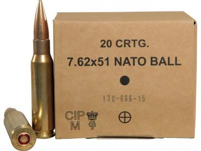 GGG 7.62x51mm NATO Ammunition M80 147 Grain FMJ  M2A1 CASE 500 rounds