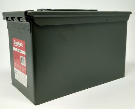 GunMate 50 Cal Metal Ammo Can Olive Drab Green