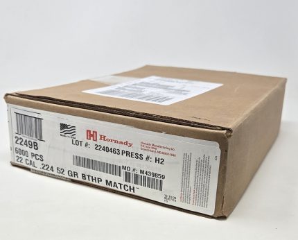 Hornady 22 Cal (.224 Dia) Reloading Bullets H2249B 52 Grain Boat Tail Hollow Point Match 6000 Pieces