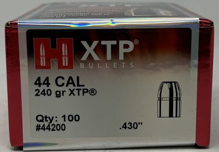 Hornady 44 Cal (.430 Dia) Reloading Bullets H44200 240 Grain XTP Jacketed Hollow Point 100 Pieces