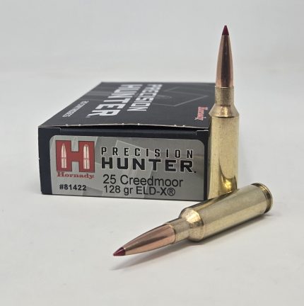 Hornady 25 Creedmoor Ammunition Precision Hunter H81422 128 Grain ELD-X 20 Rounds