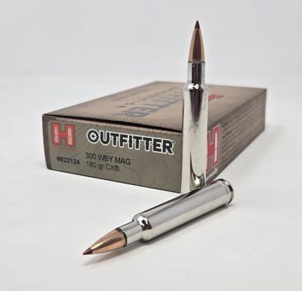 Hornady 300 WBY Mag Ammunition Copper Outfitter H822124 180 Grain CX 20 Rounds