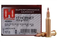 Hornady 17 Hornet Superformance Varmint CASE #83004 15.5 gr NTX 250 rounds