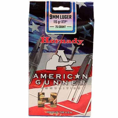 Hornady 9mm American Gunner H90247 115 gr XTP 75 rounds