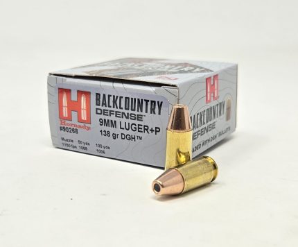 Hornady 9mm +P Ammunition Backcountry Defense DGH H90268 138 Grain Jacketed Hollow Point 25 Rounds