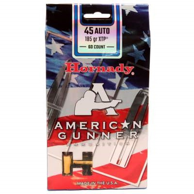 Hornady 45 Auto American Gunner H90907 185 gr XTP 60 rounds