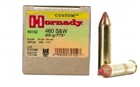 Hornady 460 S&W Custom H9152 200 gr FTX CASE 200 rounds