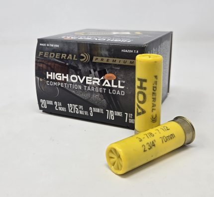 Federal Premium 20 Gauge Ammunition High Over All HOA20H75CASE 2-3/4" #7.5 Shot 7/8oz 1275fps CASE 250 Rounds