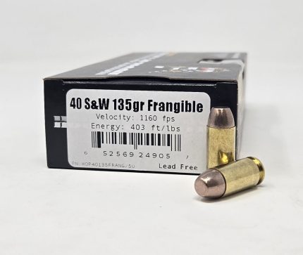 House Of Payne Munitions 40 S&W Ammunition Lead Free HOP40SW135FR 135 Grain Frangible 50 Rounds