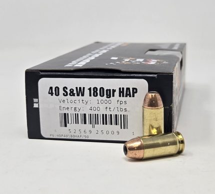 House Of Payne Munitions 40 S&W Ammunition HOP40SW180HAP 180 Grain HAP Hollow Point 50 Rounds