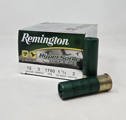 Remington 12 Gauge Ammunition Hypersonic Steel HSS122 3" #2 Shot 1-1/8oz 1700fps 25 Rounds