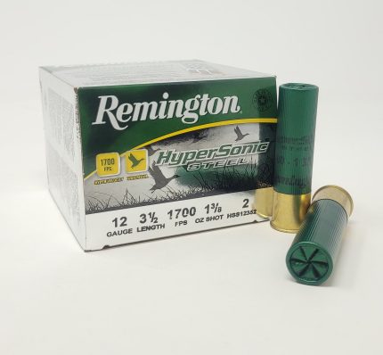 Remington 12 Gauge Ammunition Hypersonic Steel HSS12352 3-1/2" #2 Shot 1-3/8oz 1700fps 25 Rounds