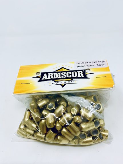 Armscor 40 S&W Reloading Bullets 52380 180 Grain Full Metal Jacket 100 Pieces
