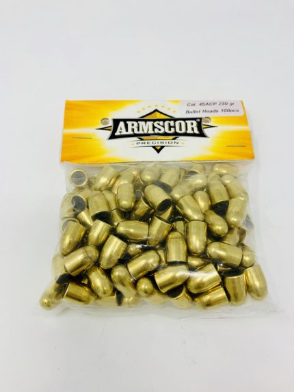 Armscor 45 ACP Reloading Bullets 52300 230 Grain Full Metal Jacket 100 Pieces