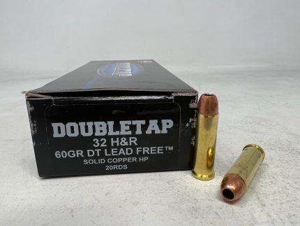 DoubleTap 32 H&R Magnum Ammunition 32HR60X20 60 Grain DT Lead Free Solid Copper Hollow Point 20 Rounds