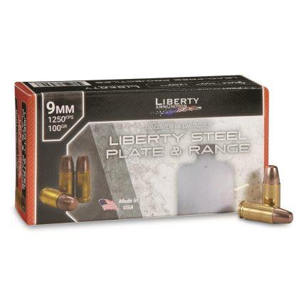 Liberty 9mm Ammunition Steel Plate & Range LAR9066 100 Grain Lead Free Frangible 50 Rounds