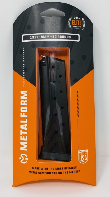 Metelform 1911 9mm 10 Round Steel Magazine Black