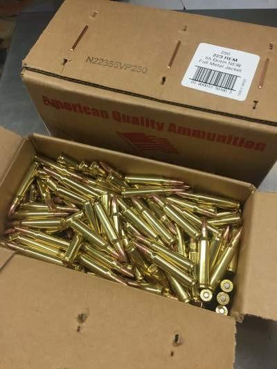 American Quality Ammunition 223 Rem Ammuntion N22355VP250 55 Grain Full Metal Jacket 250 rounds